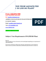 50 LPH Ro Plant