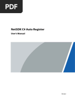 NetSDK C# Auto Register - User's Manual - V1.0.1