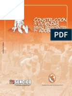 CONSTRUCCION DE VIVIENDAS SISMO RESISTENTES EN ADOBE, INDECI, SENCICO, Perú, 2007, 40p.