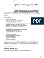 Plant Layout Design Rules Piping Layout Rules PDF
