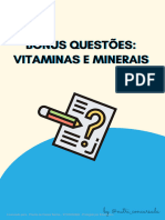 Bônus Questões Vitaminas e Minerais