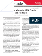 Feeding To Maximize Milk Protein and Fat Yields: (Revised February 2007)