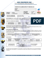 CERTIFICADO DE CALIBRACIÓN NIVEL LEICA NA332 Serie 733332316312