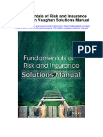 Fundamentals of Risk and Insurance 11th Edition Vaughan Solutions Manual