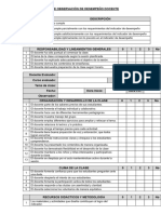 Ficha de Observación de Desempeño Docente