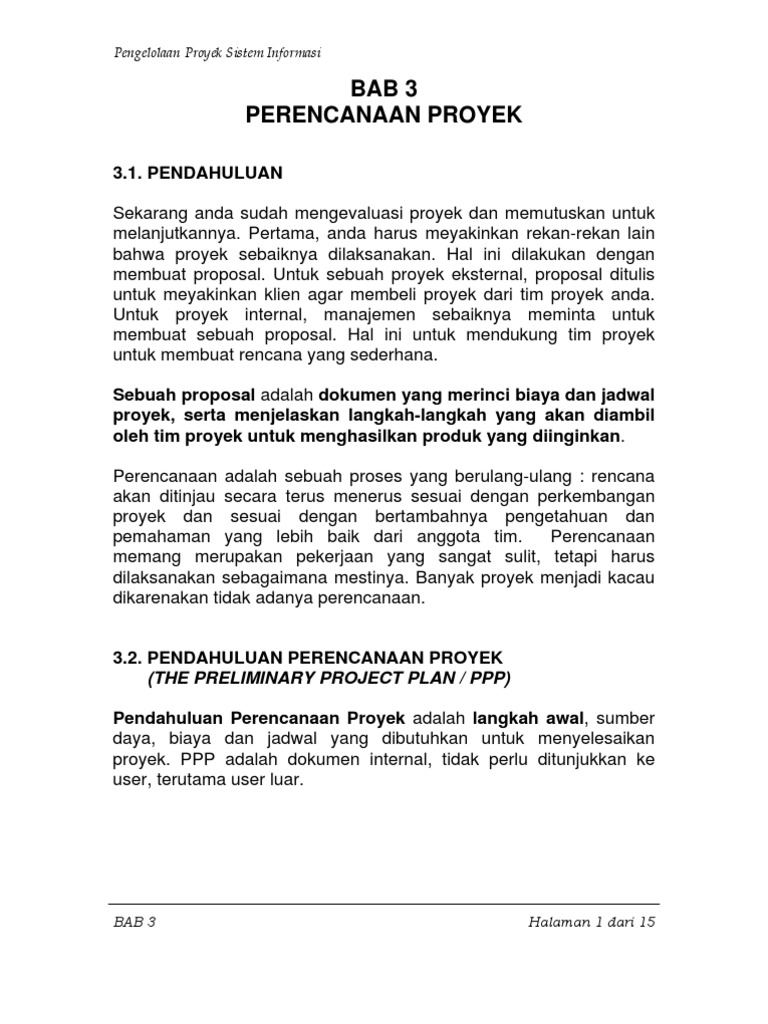 Pertemuan 03 - Perencanaan Proyek | PDF