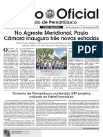 Estado de Pernambuco: No Agreste Meridional, Paulo Câmara Inaugura Três Novas Estradas