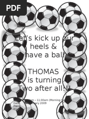 Soccer Ball Invitation