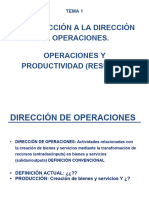 Primera Parte Tema 1 Quã© Es La GestiÃ N de Operaciones