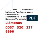 Bolivares Fuertes A Pesos Colombianos