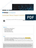 Incorrect Status 'Failover in Progress' Is Reported For SRA in SRM