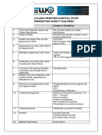 Health and Safety File Index