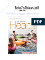 Health The Basics The Mastering Health Edition 12th Edition Donatelle Solutions Manual