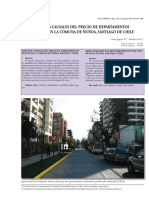 Aspectos Casuales Del Precio de Departamentos Nuevos Con La Comuna de Ñuñoa, Santiago de Chile