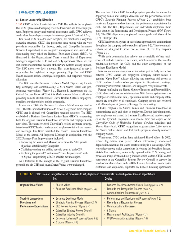 Caterpillar Application Summary3 PDF Strategic Planning Business