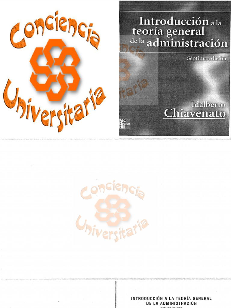 Chiavenato Introduccion A La Teoria General De La Administracion Pdf