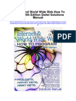 Internet and World Wide Web How To Program 5th Edition Deitel Solutions Manual