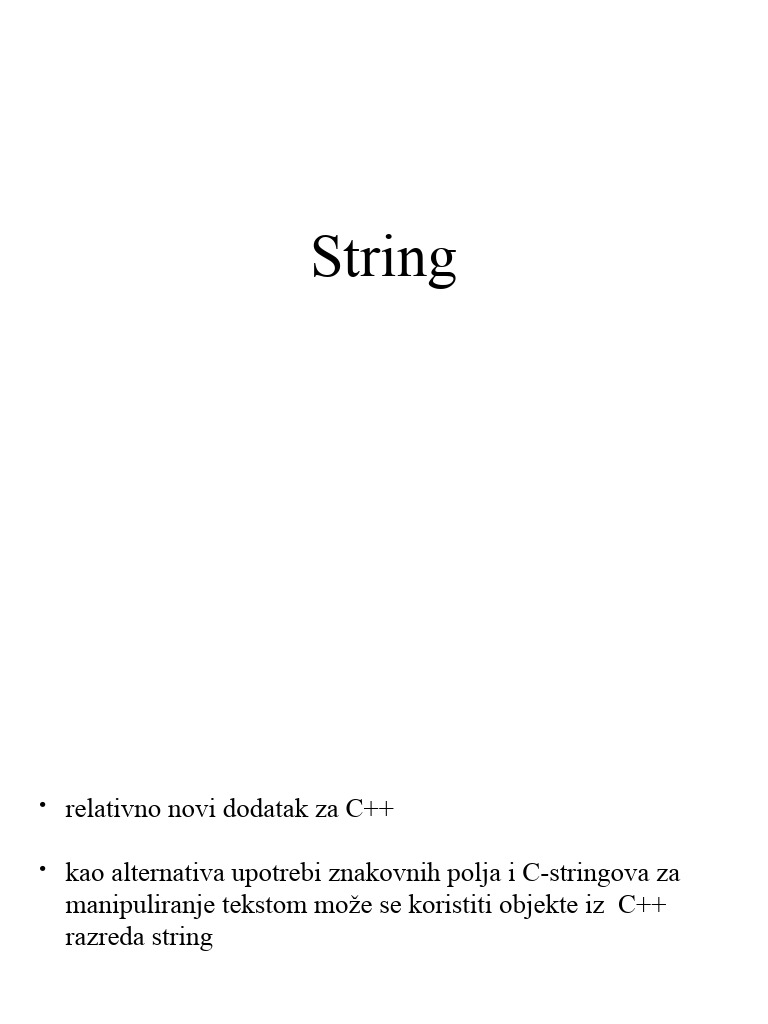 String Objekti I Zadaci PDF