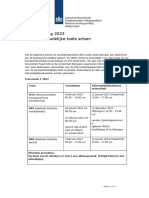 Toetsplanning 202 3 Beroepsinhoudelijke Toets Artsen: Pagina 1 Van 2