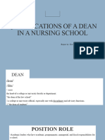 Qualifications of A Dean