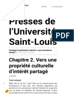 Presses de L'université Saint-Louis: Chapitre 2. Vers Une Propriété Culturelle D'intérêt Partagé
