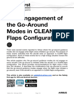 Non Engagement of The Go Around Modes in Clean Flaps Configuration