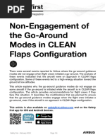 Non Engagement of The Go Around Modes in Clean Flaps Configuration