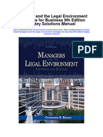 Managers and The Legal Environment Strategies For Business 9th Edition Bagley Solutions Manual