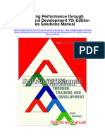 Managing Performance Through Training and Development 7th Edition Saks Solutions Manual