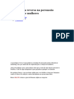 A Psicologia Reversa Na Persuasão Avançada de Mulheres