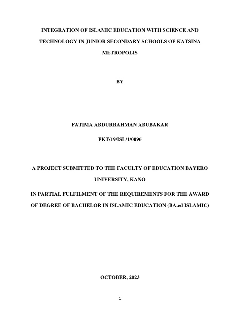 Islamic Education & Science Integration | PDF | Science | God In Islam
