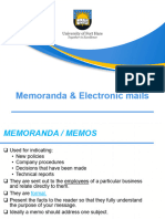 Memoranda & Electronic Mail