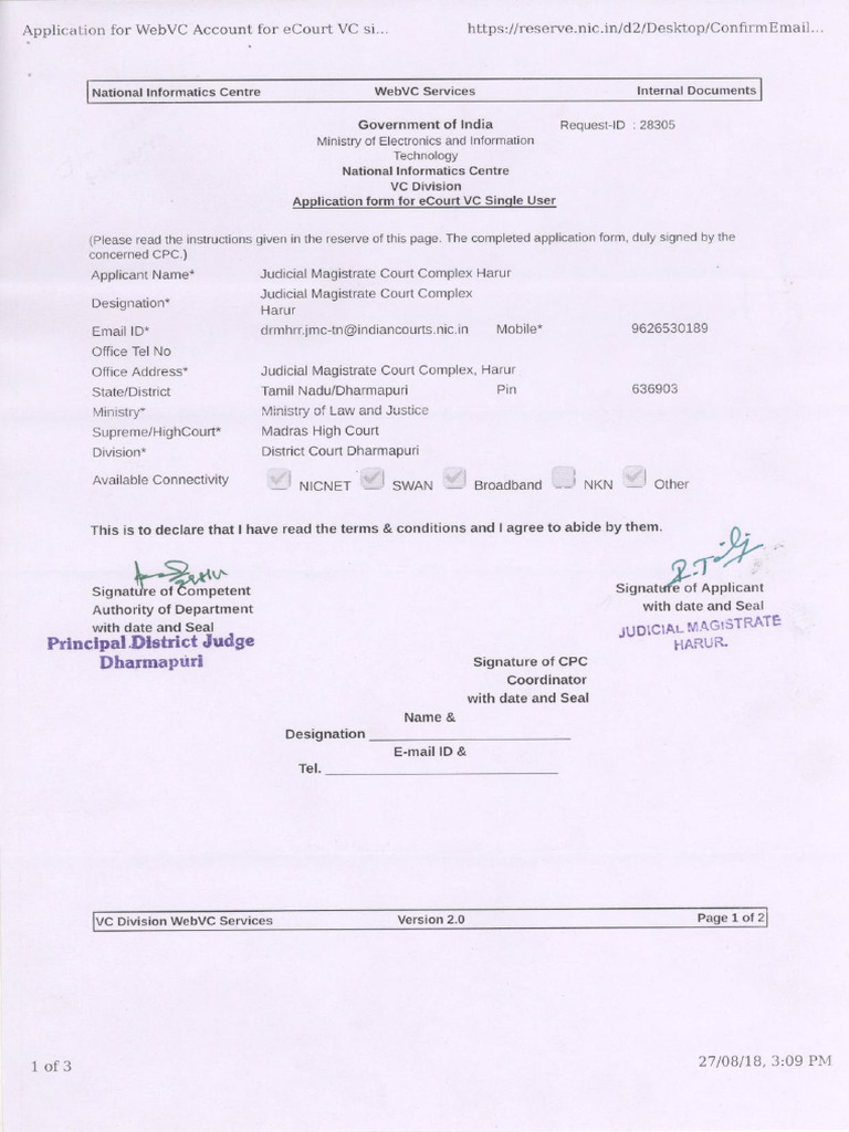 Harur JM Court Complex | PDF