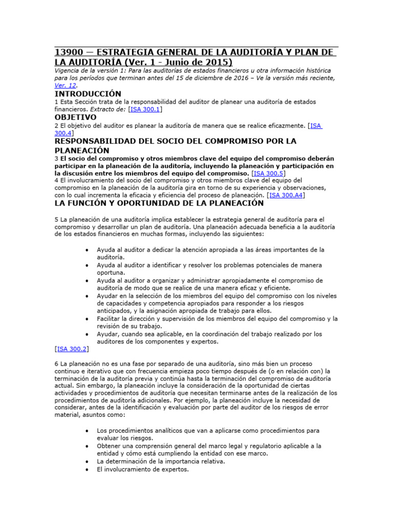 Estrategia de Auditoría y Planeación | PDF | Auditoría | Planificación