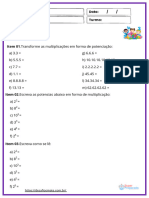 121.matemática 7º Ano - Potenciação