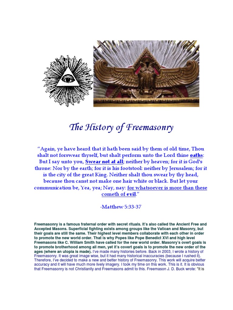 The History of Freemasonry | PDF