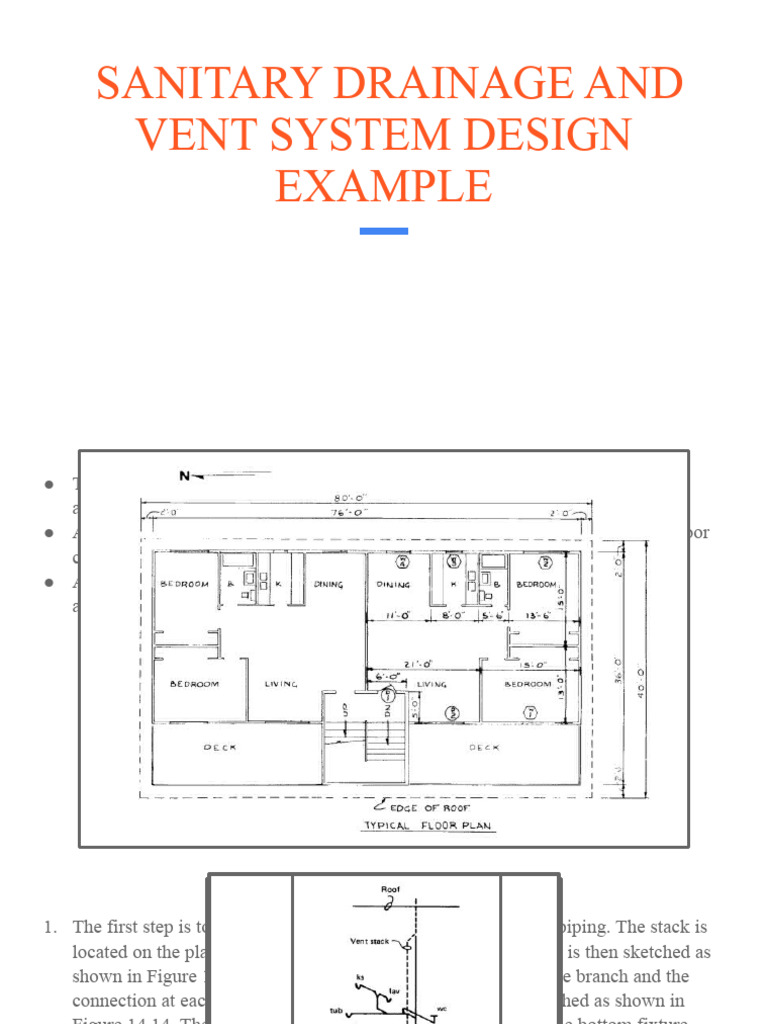 Sanitary Drainage System Design Example | PDF | Plumbing | Hydraulic ...