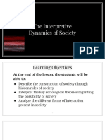 Week 3 The Interpretive Dynamics of Society