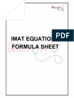 Imat Equation + Formula Sheet