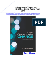 Organization Change Theory and Practice 3rd Edition Burke Warne Test Bank