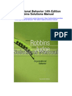 Organizational Behavior 14th Edition Robbins Solutions Manual