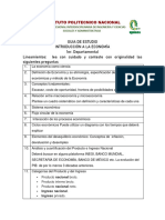 Guia de Estudio 1 Introducción A La Economía 1er. Departamental