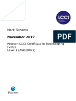 ASE20091 Mark Scheme November 2019