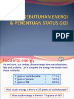 Kebutuhan Energi Status Gizi