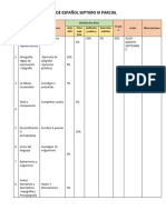 Rubrica de Español IlI Parcial Septimo Grado