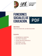 Funciones Sociales de La Educacion