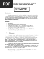 Corrigé Économie Bac 2025 Session Principale | PDF | Fonction de ...