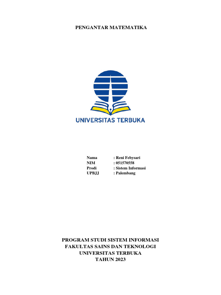 Tugas 3 Pengantar Matematika SI | PDF | Metode & Bahan Ajar | Sains ...