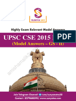 (Model Answers - GS - II) : Upsc Cse 2015 Exam