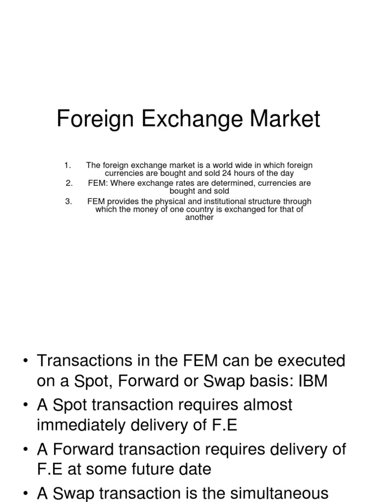 Overview of the Foreign Exchange Market | PDF | Foreign Exchange Market ...
